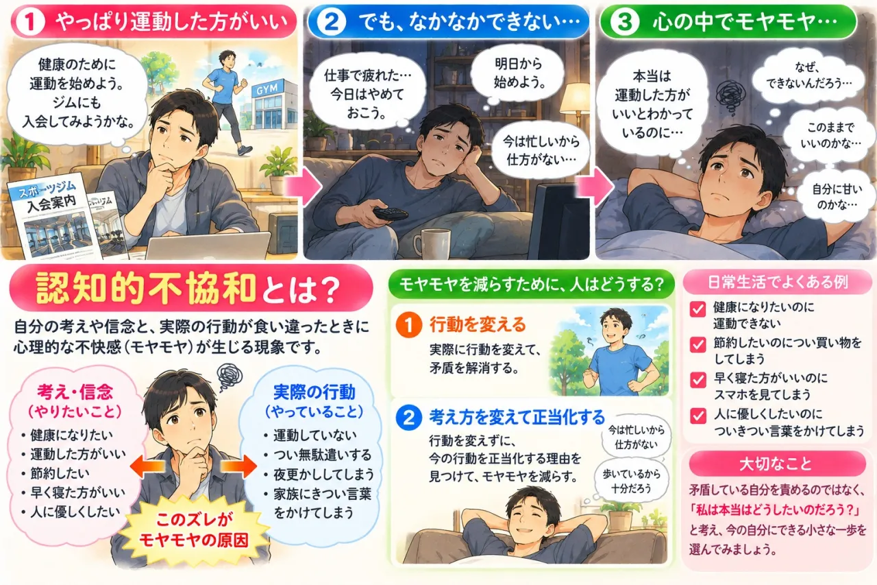 「やった方がいい」とわかっているのに、なぜできない？ ― 認知的不協和という心のしくみ ―